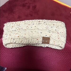 CC Boutique Cream Cable Knit Headband